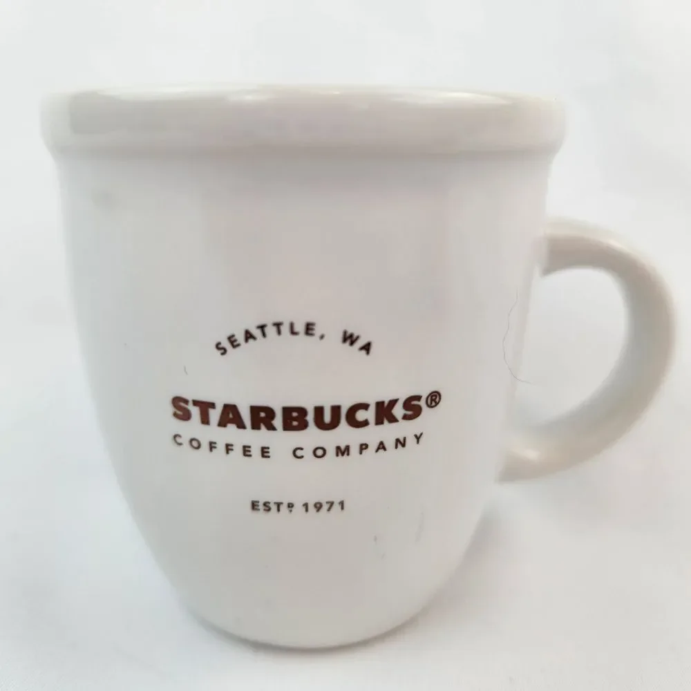 ☕️Starbucks 2016 Ivory Mini Abbey Ceramic Demitasse 3oz Espresso Mug